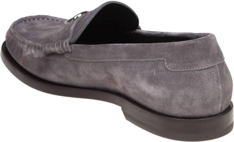 Dolce & Gabbana Grijze Suède Loafer Schoenen Gray Heren