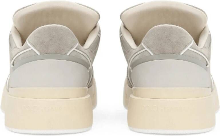 Dolce & Gabbana Grijze Suède Sneakers Paneeldesign Gray Heren