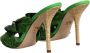 Dolce & Gabbana Groene Bladprint Hoge Hak Sandalen Green Dames - Thumbnail 5