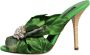 Dolce & Gabbana Groene Bladprint Hoge Hak Sandalen Green Dames - Thumbnail 6