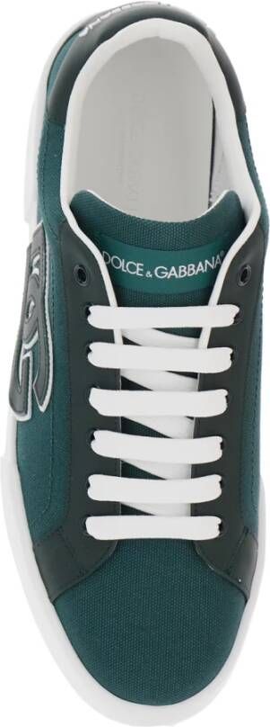 Dolce & Gabbana Groene Canvas Sneakers