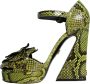 Dolce & Gabbana Gele exotische leren enkelband hakken sandalen schoenen Multicolor Dames - Thumbnail 5