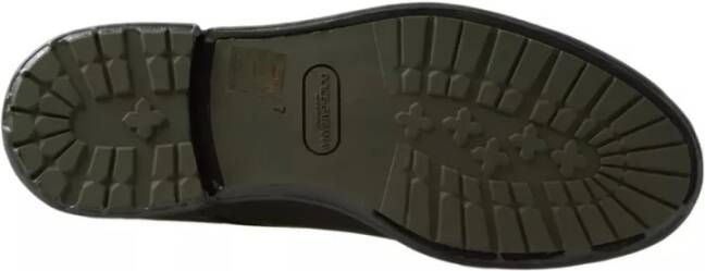 Dolce & Gabbana Groene Leren Jurkschoenen met Logo Green Heren