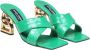 Dolce & Gabbana Groene Sandalen met Krokodillenprint Green Dames - Thumbnail 2