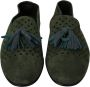 Dolce & Gabbana Groene Suède Ademende Slippers Loafers Schoenen Green Heren - Thumbnail 3