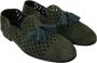 Dolce & Gabbana Groene Suède Ademende Slippers Loafers Schoenen Green Heren - Thumbnail 4