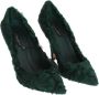 Dolce & Gabbana Groene Xiangao Lamsvacht Leren Pumps Green Dames - Thumbnail 6