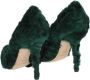 Dolce & Gabbana Groene Xiangao Lamsvacht Leren Pumps Green Dames - Thumbnail 7