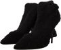 Dolce & Gabbana Black Stretch Socks Knee High Booties Shoes Zwart Dames - Thumbnail 3