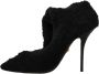 Dolce & Gabbana Black Stretch Socks Knee High Booties Shoes Zwart Dames - Thumbnail 5