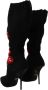 Dolce & Gabbana Rode Rozen Stretch Booties Schoenen Multicolor Dames - Thumbnail 3
