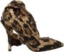 Dolce & Gabbana Gold Leopard Sequins Heels Boots Shoes Bruin Dames - Thumbnail 2
