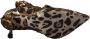 Dolce & Gabbana Gold Leopard Sequins Heels Boots Shoes Bruin Dames - Thumbnail 7