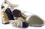 Dolce & Gabbana Zwarte Gouden Leren Studs Enkelband Schoenen Multicolor Dames - Thumbnail 3