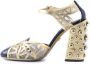 Dolce & Gabbana Zwarte Gouden Leren Studs Enkelband Schoenen Multicolor Dames - Thumbnail 5