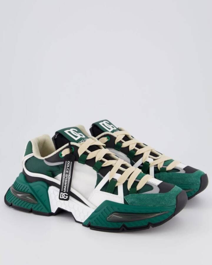 Dolce & Gabbana Heren Air Master Sneaker Groen Wit Green Heren