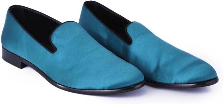 Dolce & Gabbana Heren Satijnen Loafers Blue Heren