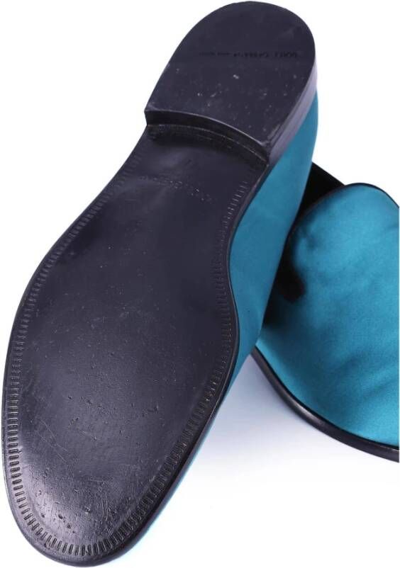 Dolce & Gabbana Heren Satijnen Loafers Blue Heren