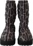 Dolce & Gabbana Leopard Gevoerde Laarzen tot Halverwege de Kuit Gray - Thumbnail 5