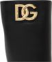 Dolce & Gabbana Jackie Hoge Laarzenmet Gouden Metalen Logo Black Dames - Thumbnail 6