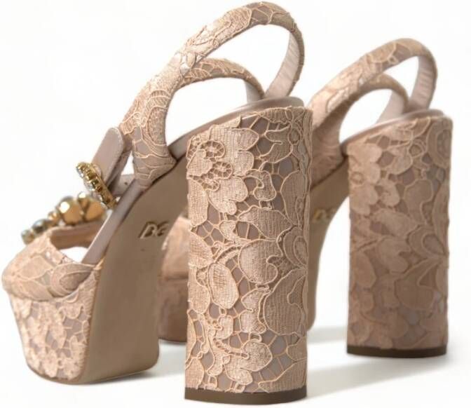 Dolce & Gabbana High Heel Sandals Beige Dames
