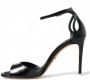 Dolce & Gabbana Zwarte Leren Enkelband Hakken Black Dames - Thumbnail 6