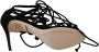 Dolce & Gabbana Black Suede Strap Stilettos Shoes Sandals Zwart Dames - Thumbnail 2
