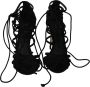 Dolce & Gabbana Zwarte Suède Band Stiletto Sandalen Black Dames - Thumbnail 2