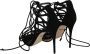 Dolce & Gabbana Zwarte Suède Band Stiletto Sandalen Black Dames - Thumbnail 4