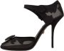 Dolce & Gabbana Zwarte Mesh Enkelband Stiletto Pumps Black Dames - Thumbnail 6