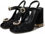 Dolce & Gabbana Zwarte Kristallen Enkelband Sandalen Black Dames - Thumbnail 12