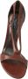 Dolce & Gabbana Bruin Leren Strappy Hakken Sandalen Brown Dames - Thumbnail 10