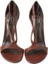 Dolce & Gabbana Bruin Leren Strappy Hakken Sandalen Brown Dames - Thumbnail 12