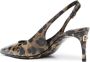 Dolce & Gabbana Animalier bruin kalfsleren slingback pumps Brown Dames - Thumbnail 2