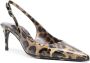 Dolce & Gabbana Animalier bruin kalfsleren slingback pumps Brown Dames - Thumbnail 4