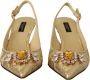 Dolce & Gabbana Gouden Kristal Slingback Hakken Multicolor Dames - Thumbnail 8