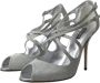 Dolce & Gabbana Zilveren Glanzende Sandalen Pumps Schoenen Gray Dames - Thumbnail 5