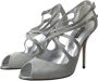 Dolce & Gabbana Zilveren Glanzende Sandalen Pumps Schoenen Gray Dames - Thumbnail 6