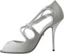 Dolce & Gabbana Zilveren Glanzende Sandalen Pumps Schoenen Gray Dames - Thumbnail 8