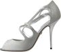 Dolce & Gabbana Zilveren Glanzende Sandalen Pumps Schoenen Gray Dames - Thumbnail 7