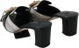 Dolce & Gabbana Black Gray Exotic Leather Crystals Sandals Shoes Zwart Dames - Thumbnail 7