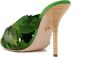 Dolce & Gabbana Jungle Leaf Satin Mules met Kristallen Green Dames - Thumbnail 6