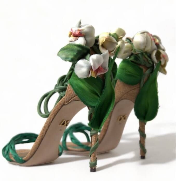 Dolce & Gabbana High Heel Sandals Green Dames