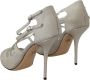 Dolce & Gabbana Zilveren Glanzende Sandalen Pumps Gray Dames - Thumbnail 2