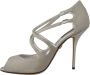 Dolce & Gabbana Zilveren Glanzende Sandalen Pumps Gray Dames - Thumbnail 3