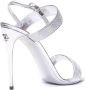 Dolce & Gabbana Zilveren Strass Hoge Hak Sandalen Gray Dames - Thumbnail 2