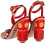 Dolce & Gabbana Rode kalfsleren Siciliaanse karstijl klomp Multicolor Dames - Thumbnail 2