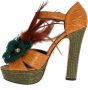 Dolce & Gabbana Multicolor Kristal Enkelband Plateau Sandalen Multicolor Dames - Thumbnail 5