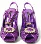 Dolce & Gabbana Paarse Kristallen Enkelband Sandalen Purple Dames - Thumbnail 11