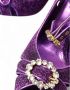 Dolce & Gabbana Paarse Kristallen Enkelband Sandalen Purple Dames - Thumbnail 17
